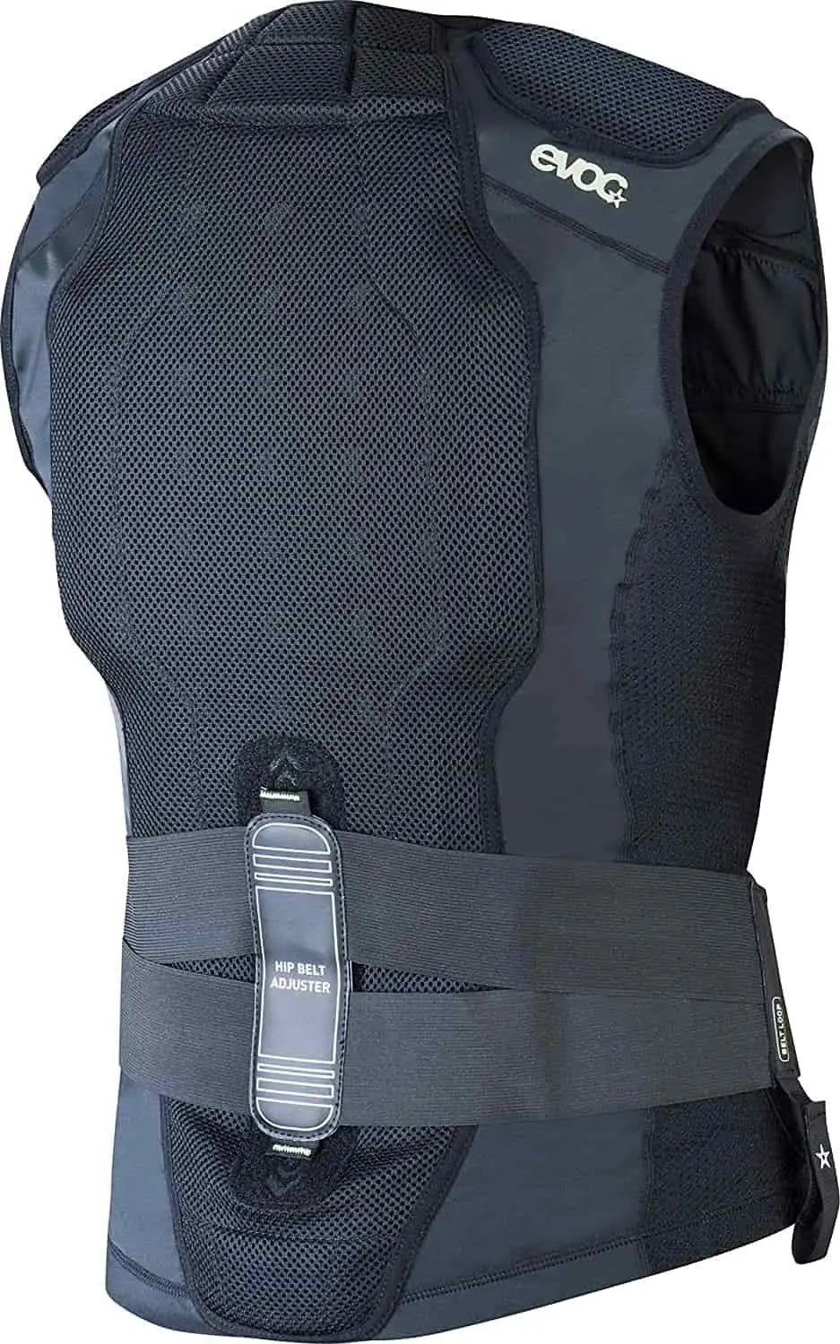 Logo vom Hersteller evoc in schwarzer schrift und stern am schluss