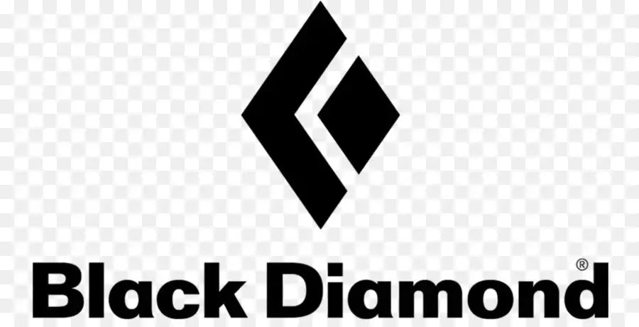 Logo vom Outdoor Hersteller Black Diamond in schwarzer schrift mit zeichen im hintergrund