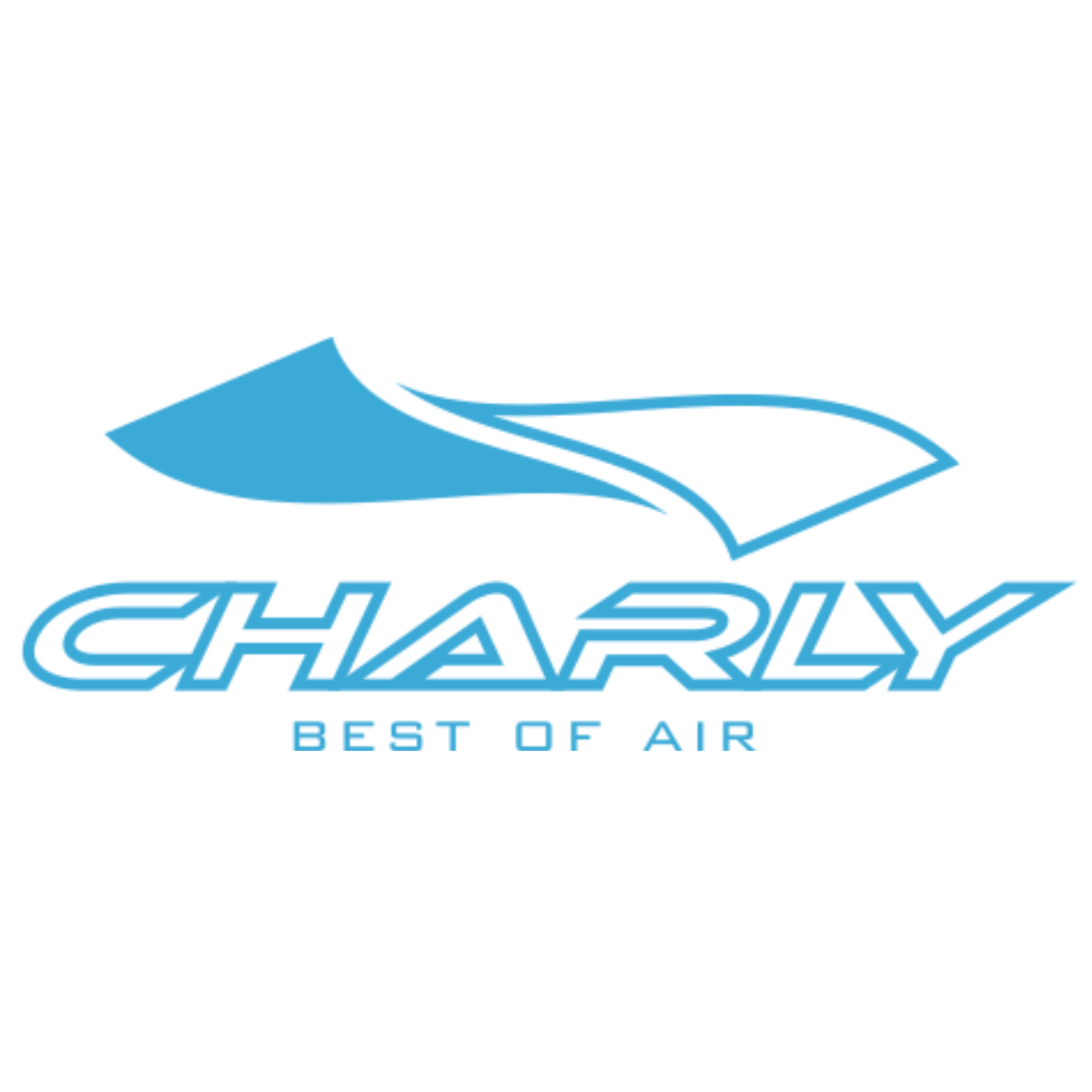 Logo vom gleitschirm zubehoer Hersteller Charly - best of air in blauer schrift