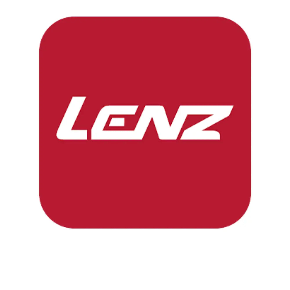 Hersteller Logo für Lenz Products heizhandschuhe und beheizbare Kleidung. Logo in rot mit weisser Schrift