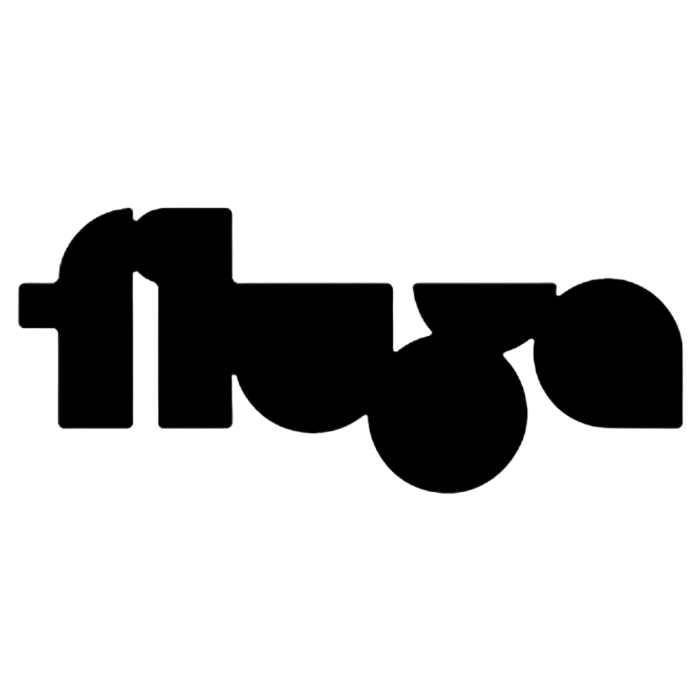 Logo vom Hersteller fluga sports fuer gleitschirm flugbrillen logo in schwarze schrift