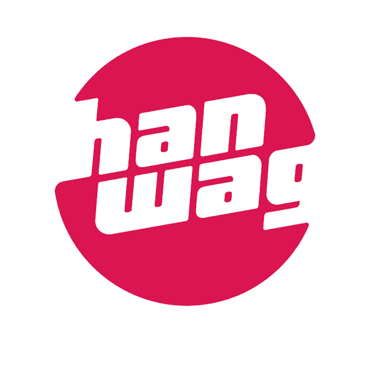 Logo vom Hersteller Hanwag in rot mit weisser Schrift