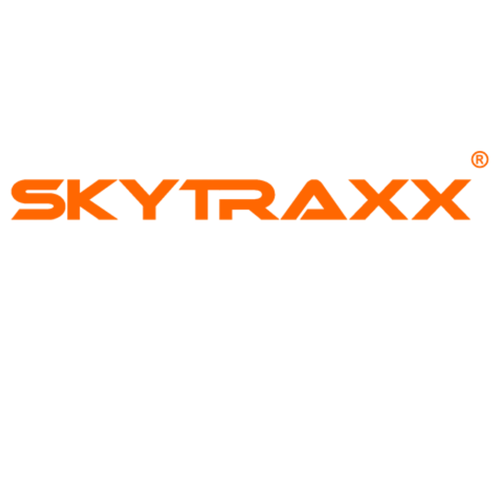 Logo des Herstellers Skytraxx für Variometer mit orange schrift