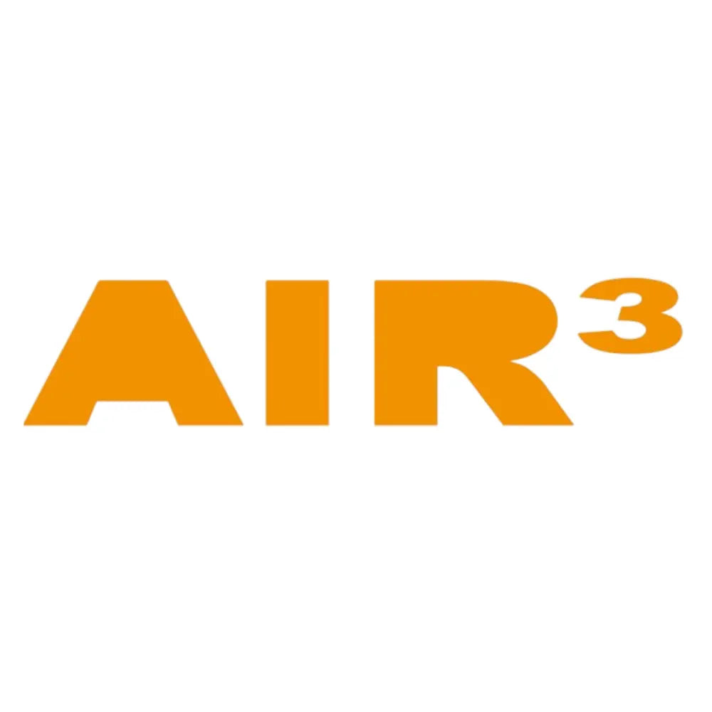 AIR3 Hersteller Logo in orange für die Gleitschirmvario 7.3 und 7.35. Fluginstrument mit 7-Zoll Outdoor-Display und XCTrack Pro