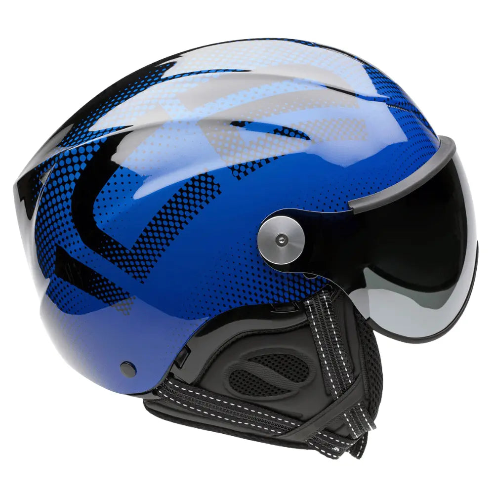 icaro Nerv 2.0 Helm zum gleitschirmfliegen in blau mit getöntem visier