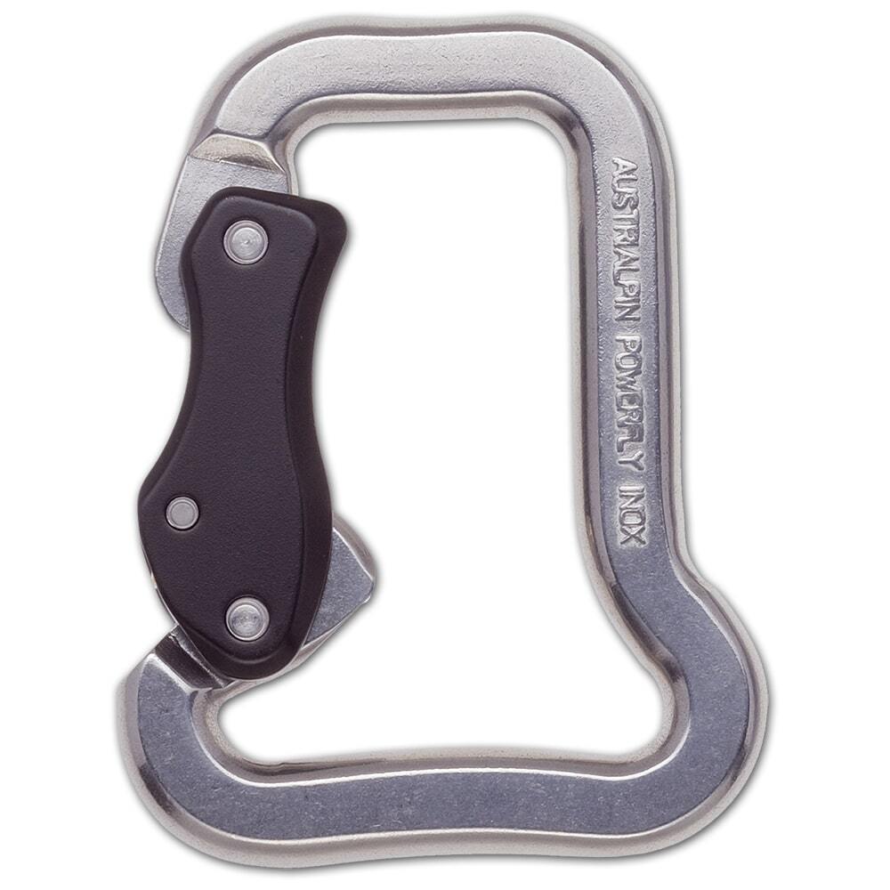 AustriAlpin Powerfly Gleitschirm Karabiner, hochwertiger Stahlkarabiner mit Automatikverschluss, robust und leicht, ideal für Gleitschirmfliegen, kompatibel mit 45 mm Gurtbandschlaufen.