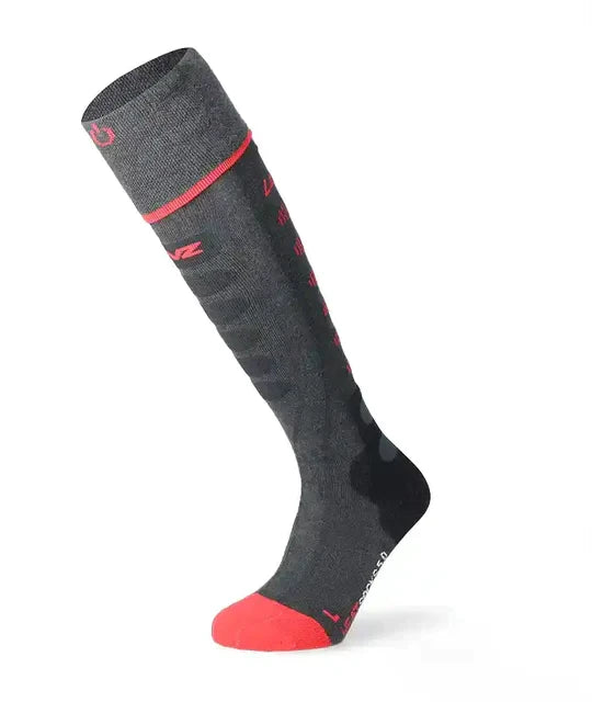 Lenz HEAT SOCK 5.1 Toe Cap Regular Fit - Set, knöchelhohe Heizsocken mit integriertem Schienbein- und Fersenprotektor, ideal für Paragliding-Enthusiasten.