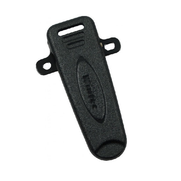 Wintec LP-4502 Ersatz Gürtelclip für Funkgeräte, leicht austauschbar mit zwei Schrauben, ideal zur Befestigung an Gurtzeug oder Schlinge.