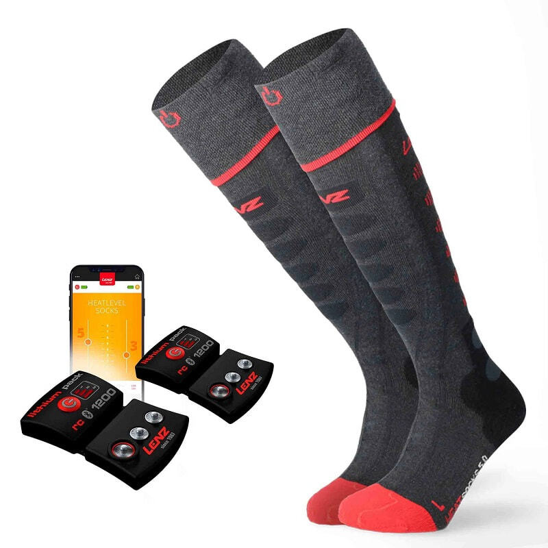 Lenz HEAT SOCK 5.1 Toe Cap Regular Fit - SET mit integriertem Heizelement und Bedienelementen, ideal für Komfort und Wärme bei Outdoor-Aktivitäten.