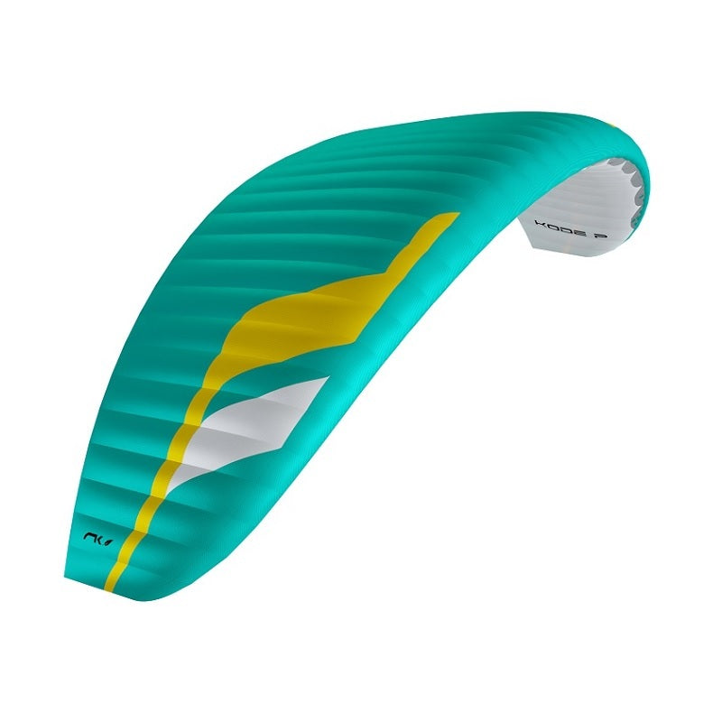 Niviuk Kode P Gleitschirm, ultraleichtes Design, ideal für erfahrene Piloten, auf weißem Hintergrund präsentiert. Perfekt für Hike & Fly Herausforderungen.