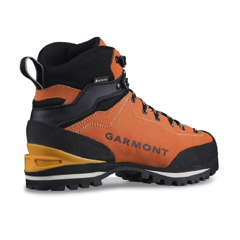 Garmont Ascent GTX Damen-Bergschuh, Nahaufnahme zeigt strapazierfähiges Veloursleder, präzise Schnürung und Vibram-Sohle, ideal für schnelle Aufstiege und Klettersteige.