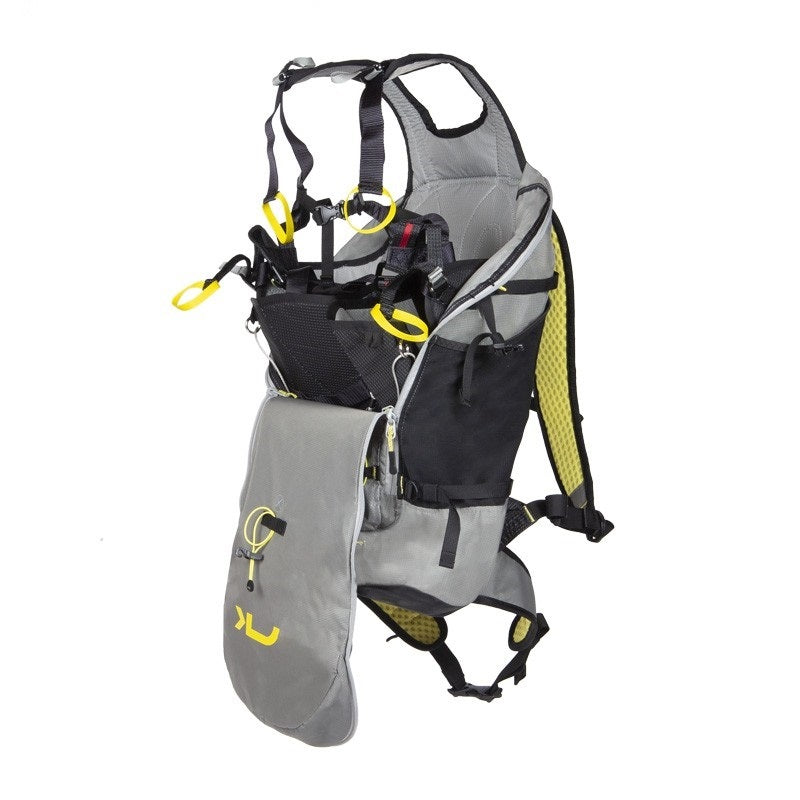 Niviuk Roamer 2 Hike&amp;Fly Gurtzeug, grauer Rucksack für Paragliding, ergonomisch gestaltet für Komfort und Leistung, ideal für Abenteuer.