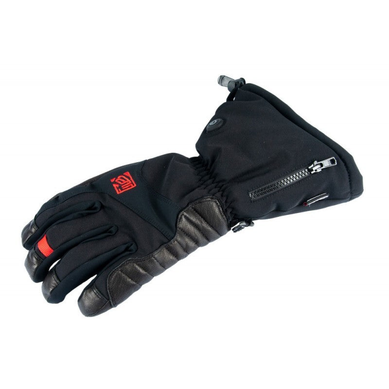 GIN Heated Gloves (Winter) mit rotem Logo, für Gleitschirmsport entwickelt, langlebig und beheizt, bietet Wärme bis in die Fingerspitzen, ideal für extreme Kälte.