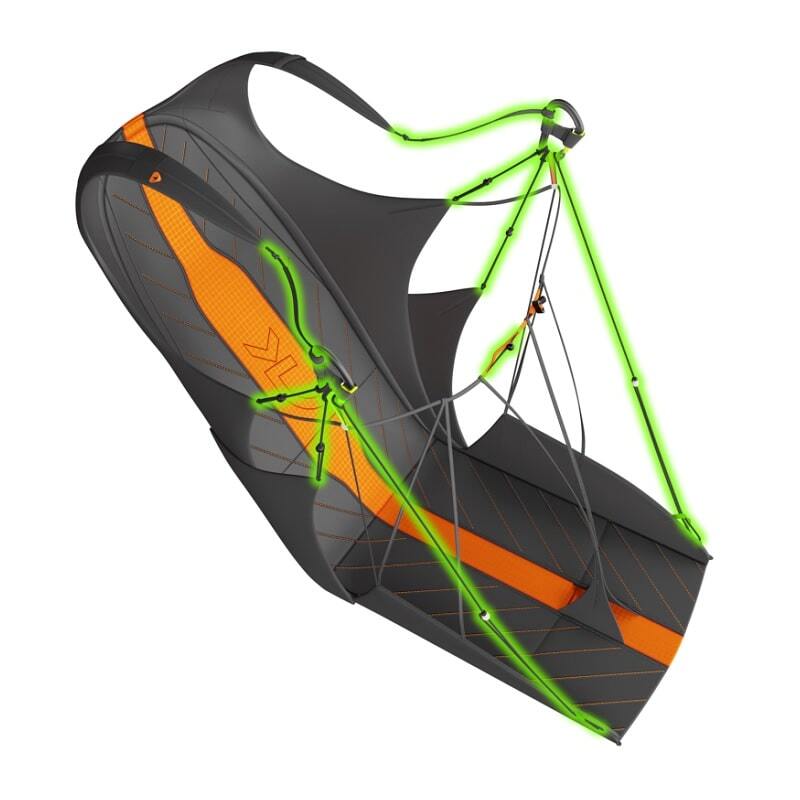 Niviuk Arrow P Race - Ultralight, ein ultraleichtes Liegegurtzeug, ideal für X-Alps-Abenteuer, mit aerodynamischer Form und hoher Leistung im Gleitschirmshop.