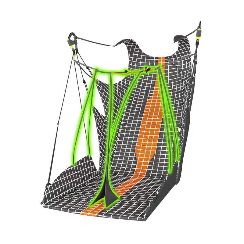 Niviuk Arrow P Race - Ultralight, ultraleichtes Liegegurtzeug für Paragliding, aerodynamisch optimiert, ideal für Wettkämpfe und Abenteuer, speziell für X-Alps entwickelt.