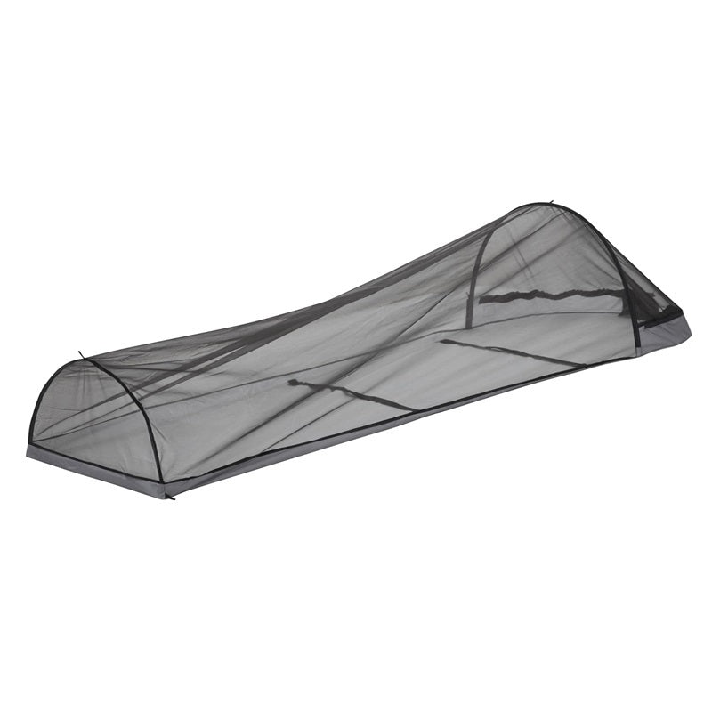 Bug BIVY Biwak Zelt ultraleicht 422g mit No-See-Um Mesh, ideal für ultraleichte Abenteuer und Schutz vor Insekten, dargestellt im Design.