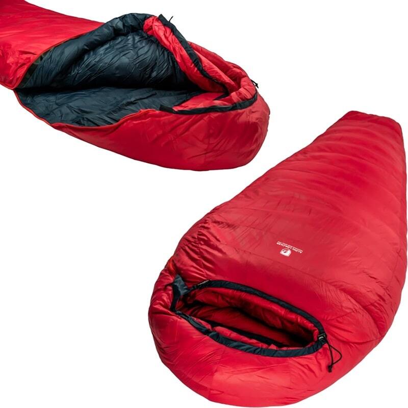 Alpin Loacker Daunen Schlafsack Extreme, leichter Mumien-Schlafsack für extreme Bedingungen, ideal für Trekking und Bergsteigen, mit RDS-zertifizierter Daunenfüllung und recyceltem Nylonmaterial.