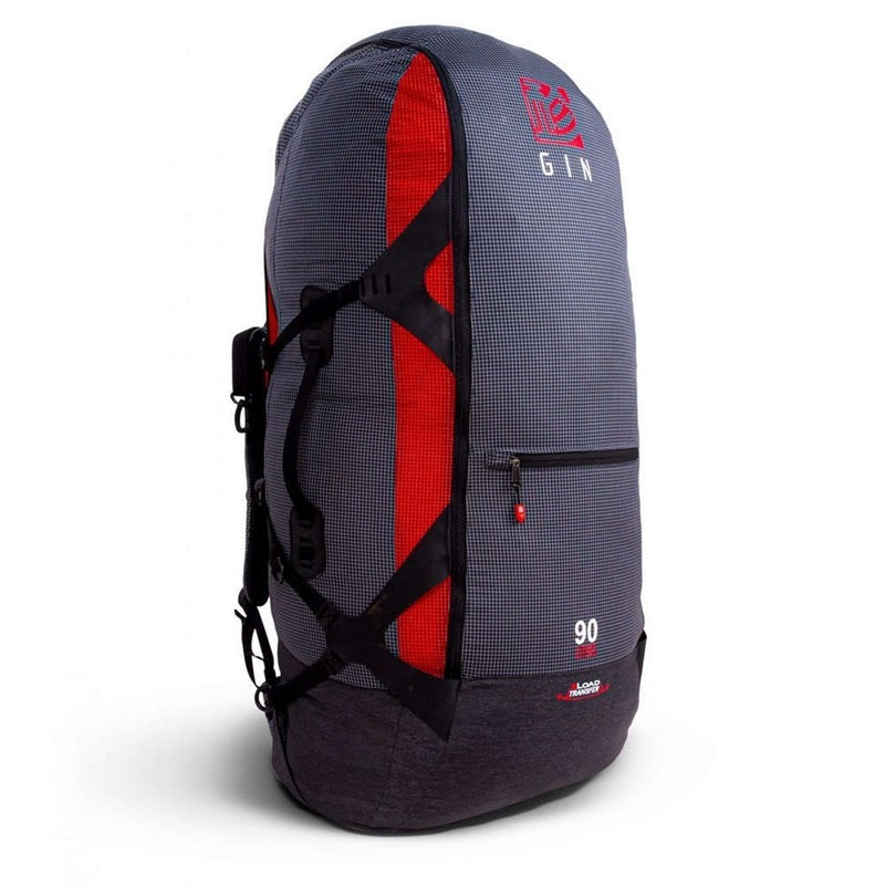 GIN Classic Lite Rucksack 90L, ergonomisch mit praktischem Design, großer Reißverschluss und verstellbaren Riemen, ideal für modernen Gleitschirmsport.