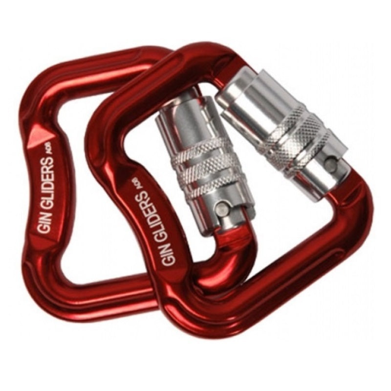 GIN Zicral Alu Karabiner 40mm, selbstsichernder, automatischer Karabiner aus Aluminium, geeignet für 40-mm-Gurtverbindungen. Ideal für hochwertiges Gleitschirmzubehör.