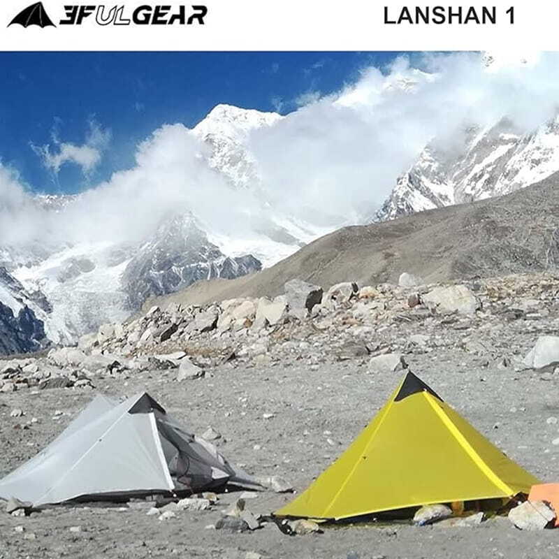 Lanshan Pro ultraleicht Bivy Zelt, grünes Zelt mit schwarzem Akzent, ideal für extreme Abenteuer, 690g leicht, wasserdichtes Nylon, perfekt für Gleitschirm-Biwak-Touren.