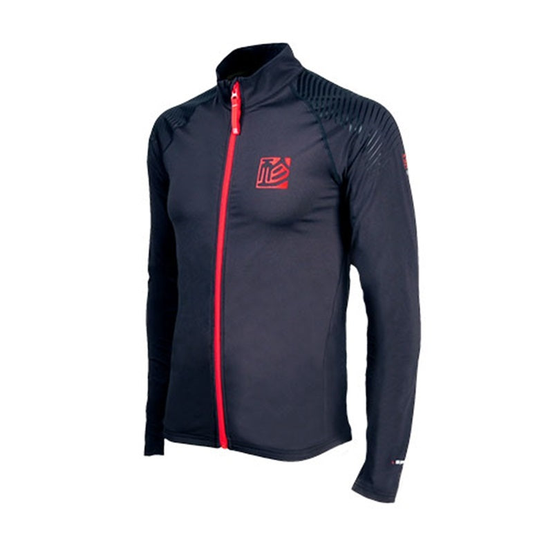 GIN Speed Jacket - Speedarms, schwarze Jacke mit rotem Logo, ideal für GIN-Teampiloten, aus Coolever-Gewebe für schnelles Trocknen und Schweißabsorption, erhältlich bei Paragliding24.ch.