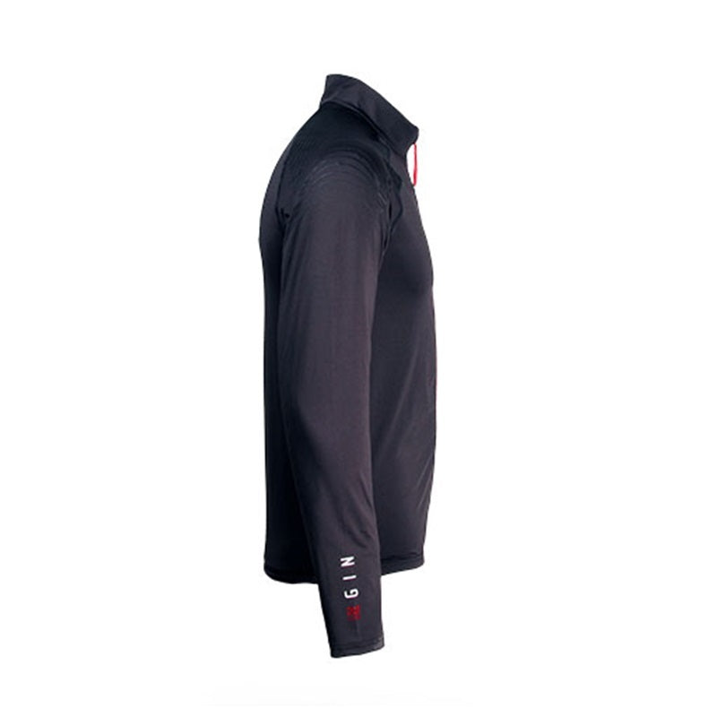 GIN Speed Jacket - Speedarms, schwarze Jacke mit rotem Logo, ideal für GIN-Teampiloten, aus Coolever-Gewebe für schnelles Trocknen und Schweißabsorption, erhältlich bei Paragliding24.ch.