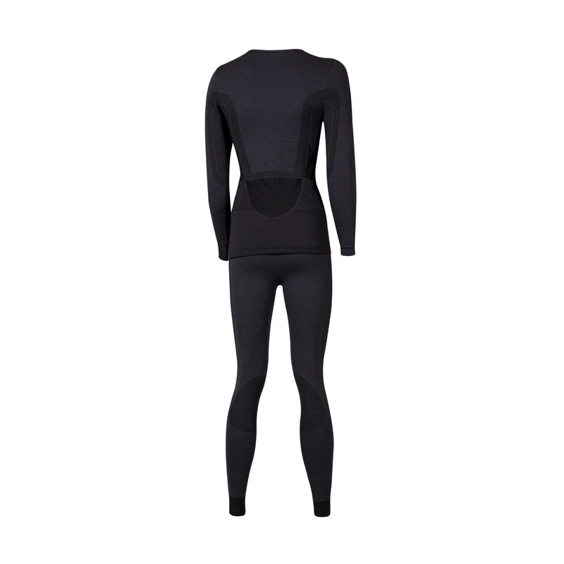 Lenz Merino 6.0 Longsleeve SET für Damen, bestehend aus Langarmshirt und langer Unterhose aus Merinowolle, ideal als Baselayer für kalte Tage.