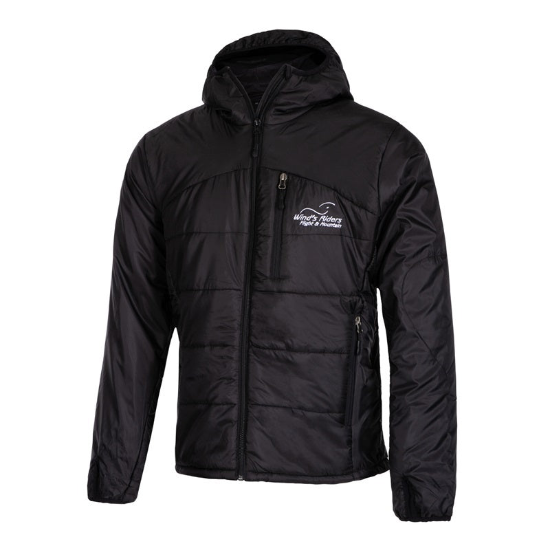 WindsRiders Primaloft Jacket mit Logo, ideal für Gleitschirmflieger. Bietet Wärme, Bewegungsfreiheit und praktisches Design, perfekt für Flüge in Übergangszeiten.