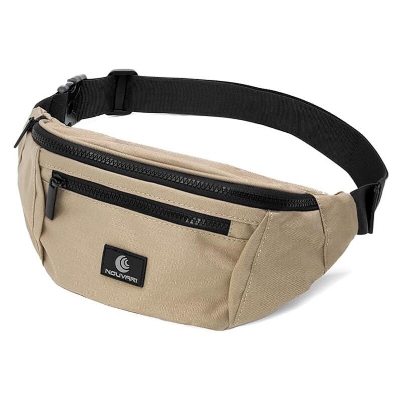 Nouvari Hip Bag - Hüfttasche, eine geräumige, wasserabweisende Bauchtasche mit verstellbarem Gurt und mehreren Fächern, ideal für Abenteuer und Outdoor-Aktivitäten.