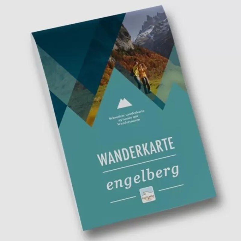 Wanderkarte – Engelberg mit Berg- und Personendarstellungen, bietet lokale Wandervorschläge und umfassendes Wanderwegnetz. Ideal für erfahrene Wanderer und Abenteurer in der Schweiz.