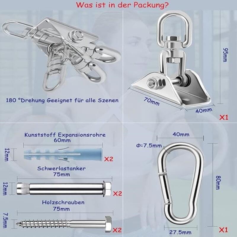 Deckenhalterung für Gurtzeug Aufhängung, stabile Metallkonstruktion zur sicheren Befestigung von Gurtzeug an Decken aus Holz oder Beton, ideal für Paragliding-Zubehör.