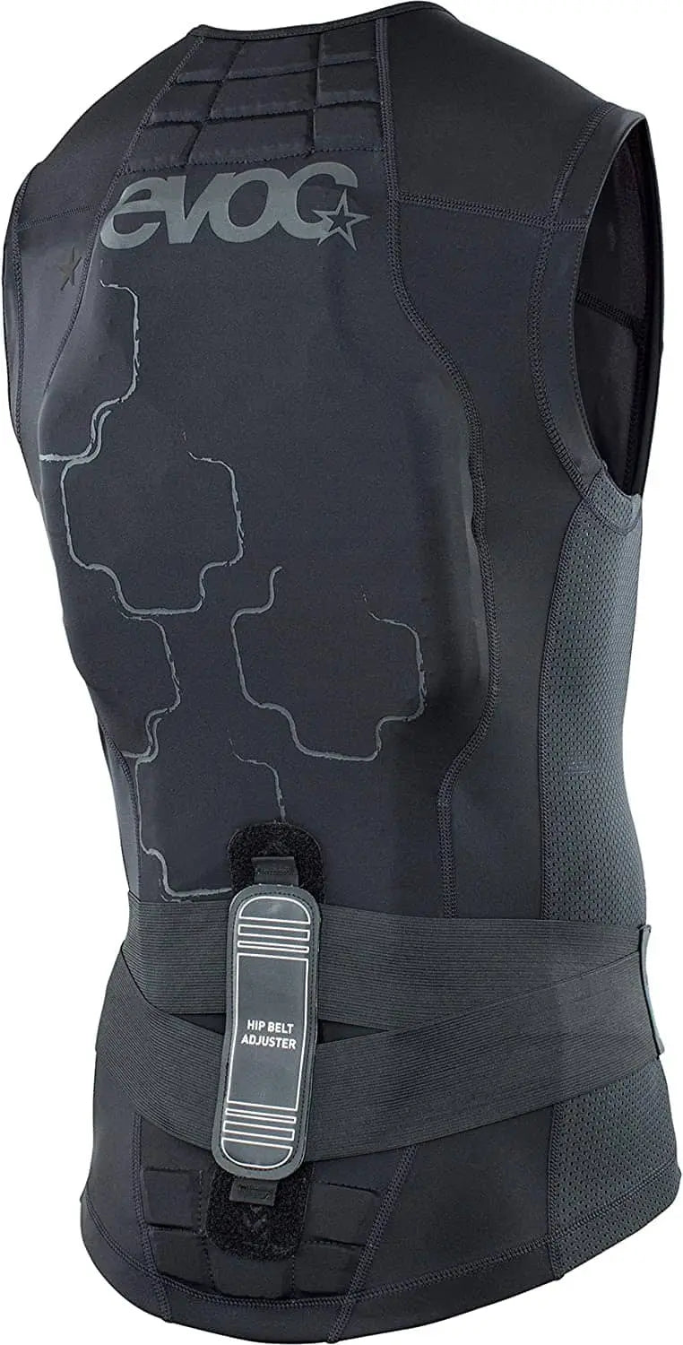 EVOC Rückenprotektor Lite Weste mit abnehmbarem Liteshield Plus, verstellbarem Gurt und EVA-Polsterung, ideal für Skifahrer und Biker.