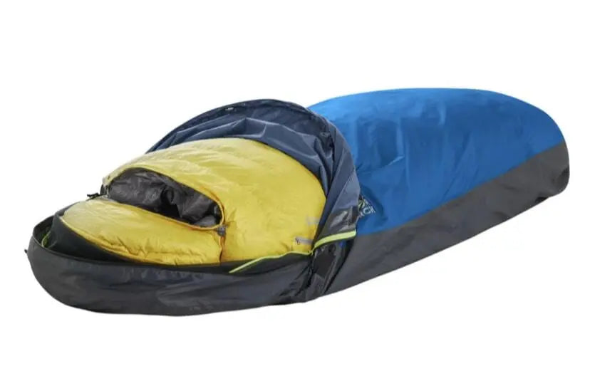 Helium BIVY Biwak Zelt ultraleicht 446g, ideal für ultraleichte Abenteuer, mit geräumigem Kopfbereich und Moskitonetz, perfekt für Paragliding-Enthusiasten.
