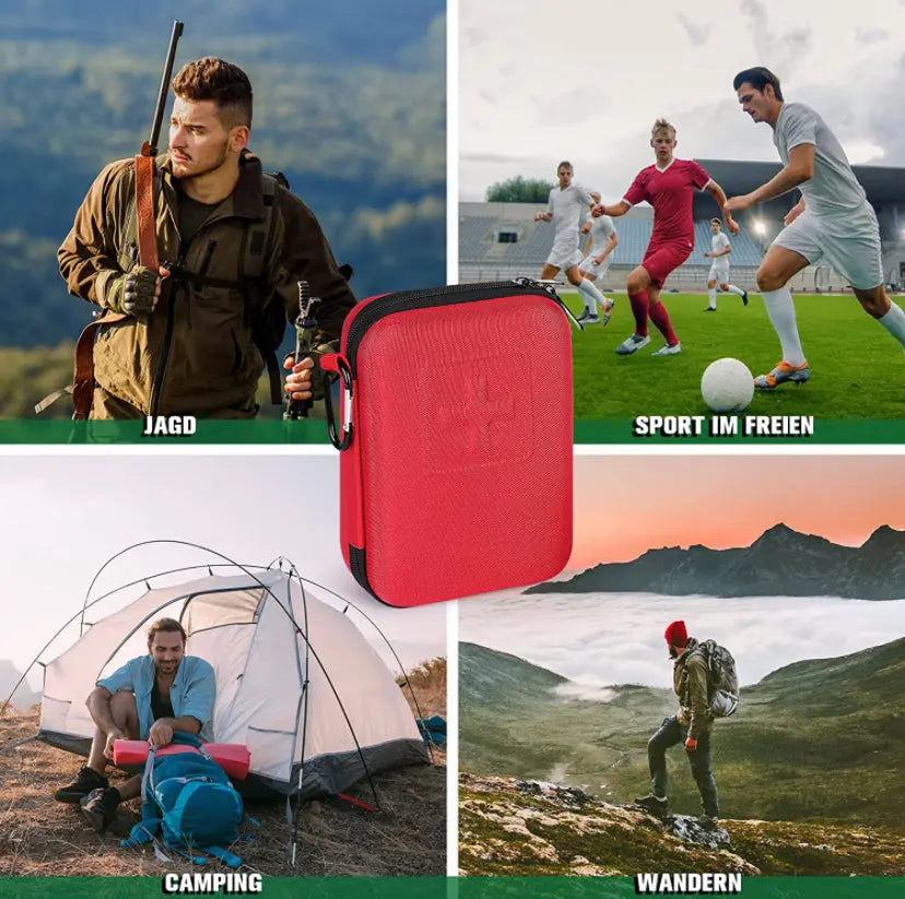 Gleitschirm Erste Hilfe Set & Survival Kit, umfassendes Set mit steriler Verpackung und 130 medizinischen Hilfsmitteln, ideal für Gleitschirmfliegen und Outdoor-Aktivitäten.