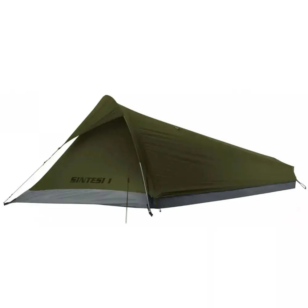 Ferrino Sintesi 1 Bivy Zelt, ultraleichtes 1-Personen-Zelt mit Alustangen, ideal für Trekking und Paragliding, zeigt robustes Ripstop-Polyester für extreme Bedingungen.