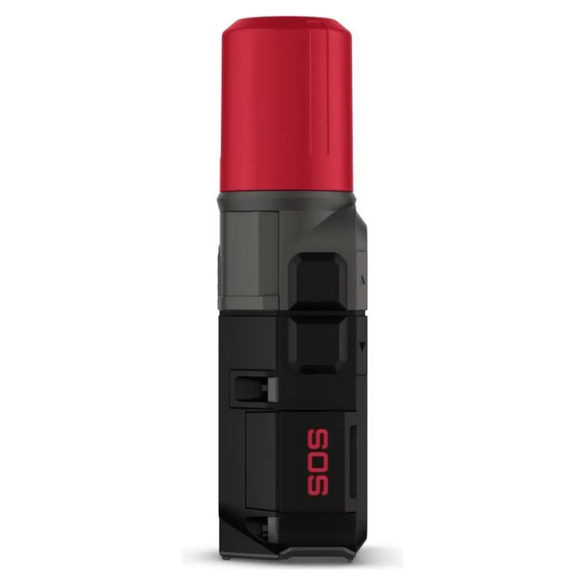 Kompakter, schwarzer Garmin inReach Mini 3 Plus Satellitenkommunikator mit roter Kappe und SOS-Beschriftung, ideal für Outdoor-Abenteuer.