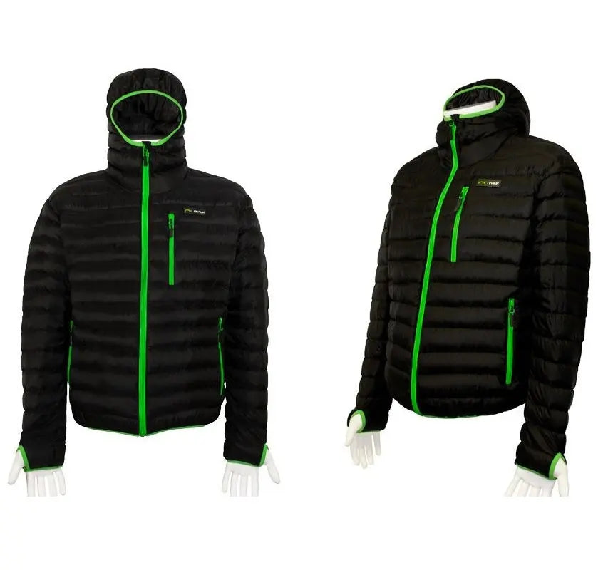 Niviuk Gleitschirm Down Jacket Pro mit Kapuze, langen Ärmeln und Daumenlöchern, ideal für Flugkomfort und Schutz, passend für Paragliding-Enthusiasten.