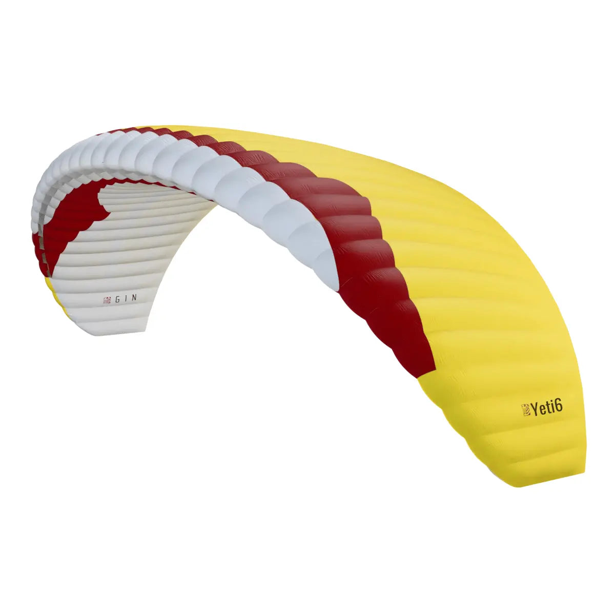 Gin Yeti 6 Hike & Fly Gleitschirm, ideal für Einsteiger. Leichtbauweise für Hike & Fly, bietet stabiles Flugverhalten und hohe Sicherheit. Perfekt für alpine Starts.