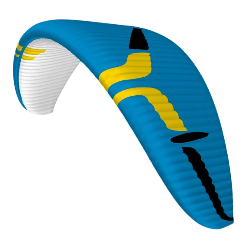 Ozone Alpina 5 (EN-C) Leichtschirm, weisser Gleitschirm, ideal für erfahrene Piloten, bekannt für leichtes Gewicht und hohe Leistung, bei Paragliding24.ch.