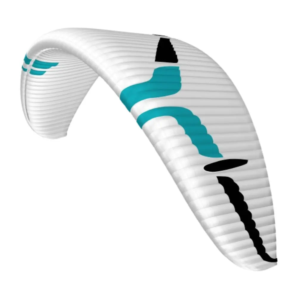 Ozone Alpina 5 (EN-C) Leichtschirm, weisser Gleitschirm, ideal für erfahrene Piloten, bekannt für leichtes Gewicht und hohe Leistung, bei Paragliding24.ch.