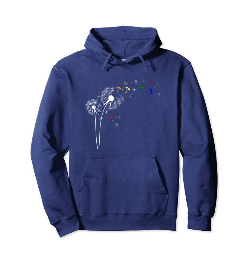 Paragliding Hoodie Pusteblume mit Dandelion-Motiv, ideal für Gleitschirmflieger. Hochwertige Verarbeitung, klassisch geschnitten mit Kapuze. Perfekt für Paraglider und Extremsportler.