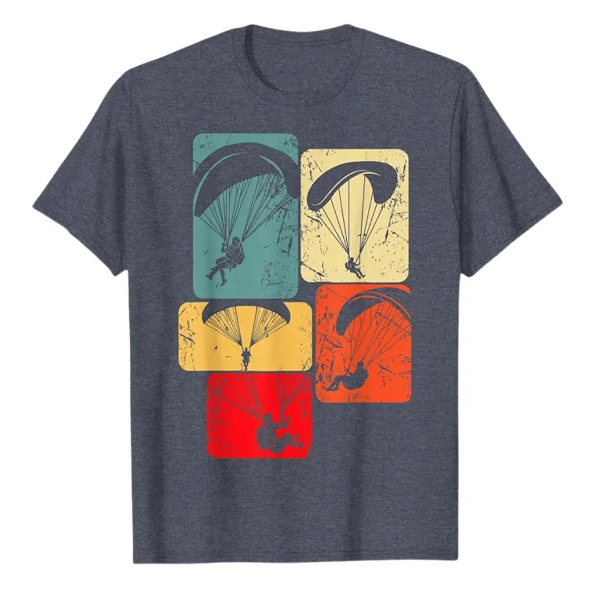 Paragliding T-Shirt Moments mit Retro-Gleitschirm-Design, ideal für Flieger mit Nostalgie. Klassischer Schnitt, bequem für Alltag und Reisen.