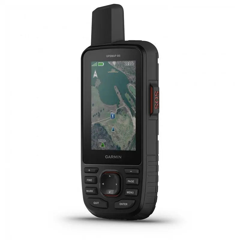 Garmin GPSMap 67i GPS-Gerät im Nahaufnahme, ideal für Outdoor-Abenteuer und präzise Navigation, robust und mit vielseitigen Kommunikationsfunktionen ausgestattet.