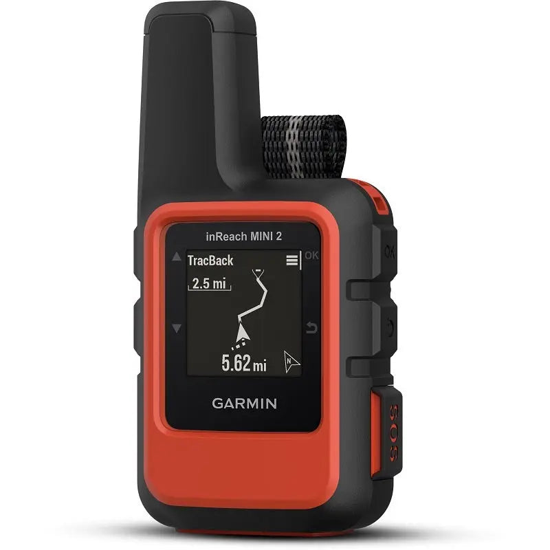 Garmin inReach Mini 2 Satelliten-GPS-Gerät mit schwarzem Zifferblatt, ideal für Gleitschirmflieger zur Notfallkommunikation und Navigation in entlegenen Gebieten.