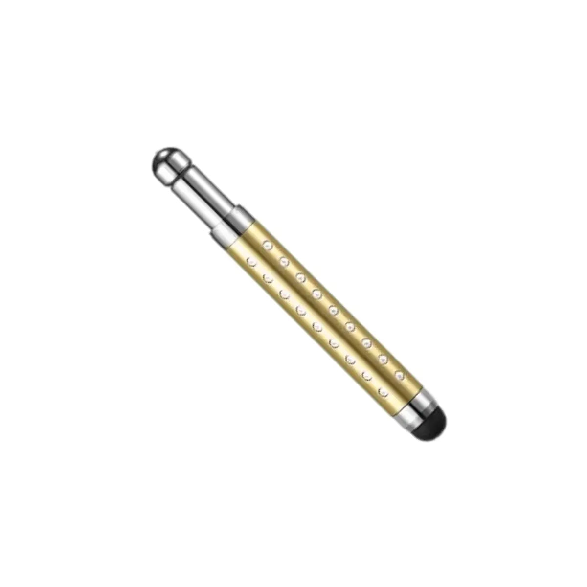 Touchscreen Stift fürs Cockpit - ausziehbar in goldener Farbe mit Metallkugelspitze und ergonomischem Design, ideal für präzise Bedienung von Fly Electronics und Paragliding Geräten.
