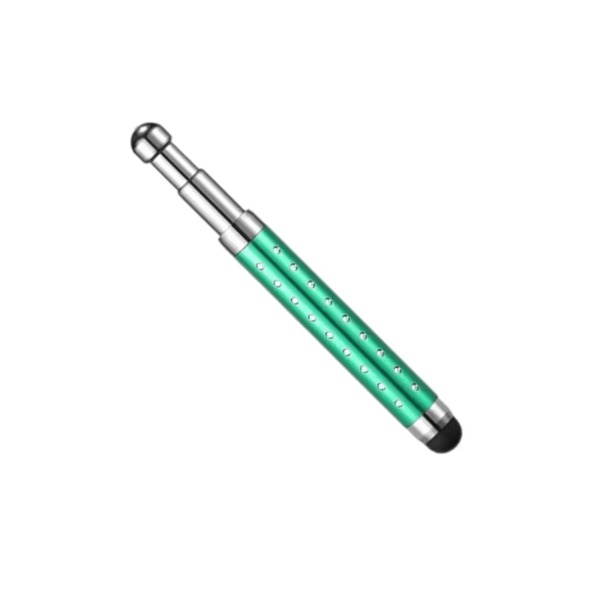 Touchscreen Stift fürs Cockpit - ausziehbar, grün-metallic, mit feiner Spitze und robustem Gehäuse für präzise Bedienung von Fly Electronics im Paragliding-Bereich.