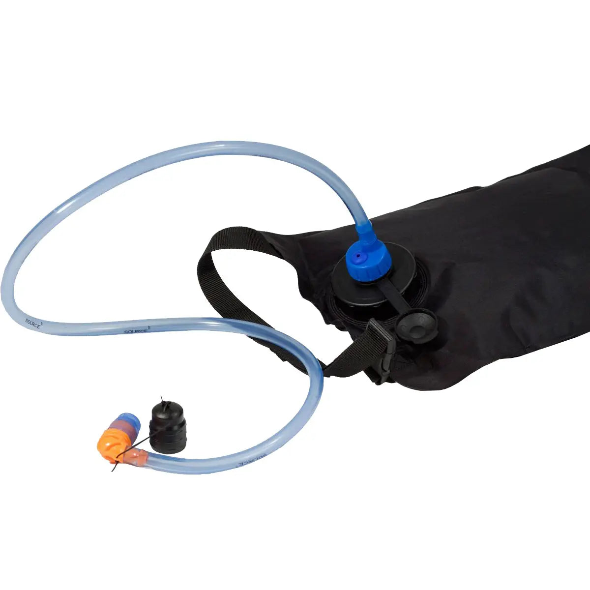 Ortlieb Trinkschlauch mit Adapter für PET-Flaschen, ideal für mobile Trinksysteme. Integrierter Beißventil und Schraubkappe für Wasserballastsack oder PET-Flaschen.