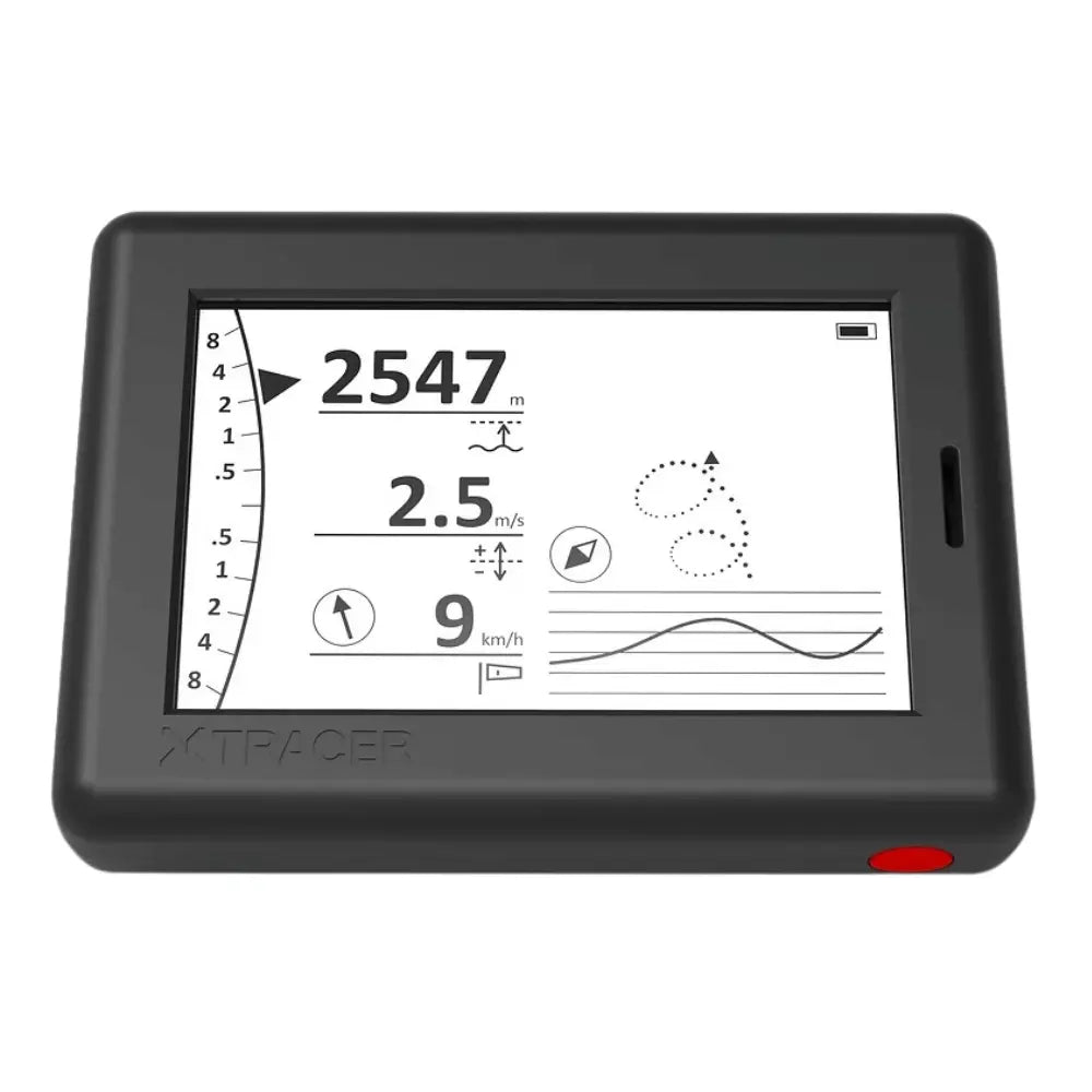 XC Tracer Maxx II GPS-Gerät mit Bildschirm, intuitives Variometer für Gleitschirmflieger, verzögerungsfreie Thermik-Anzeige, ideal für Anfänger und Profis.