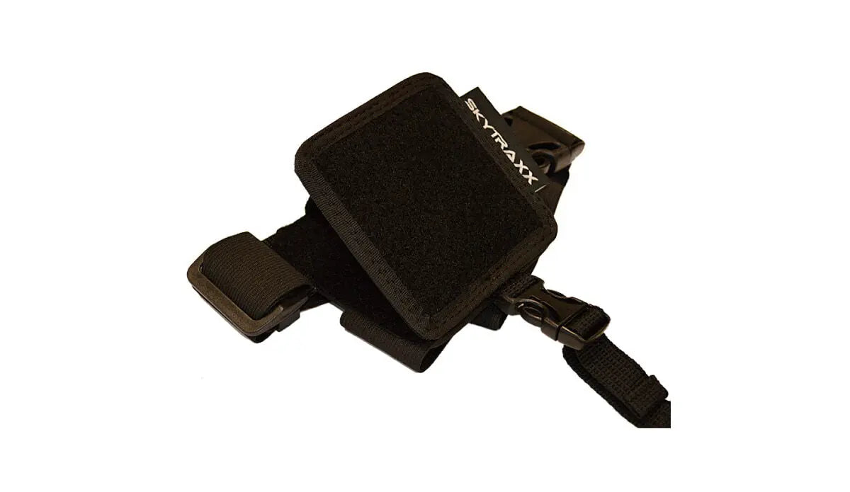 Skytraxx Variometer Komfort Beinhalterung mit verstellbarem Neigungswinkel und sicherem Befestigungssystem für Fluginstrumente, speziell für Paragliding-Zubehör bei Paragliding24.ch.
