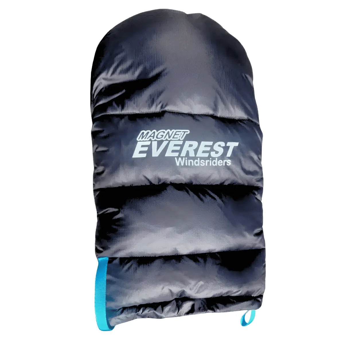 Dunkelblauer, wattierter Handwärmer von WindsRiders Everest mit Magnetverschluss, ideal für kalte Tage.